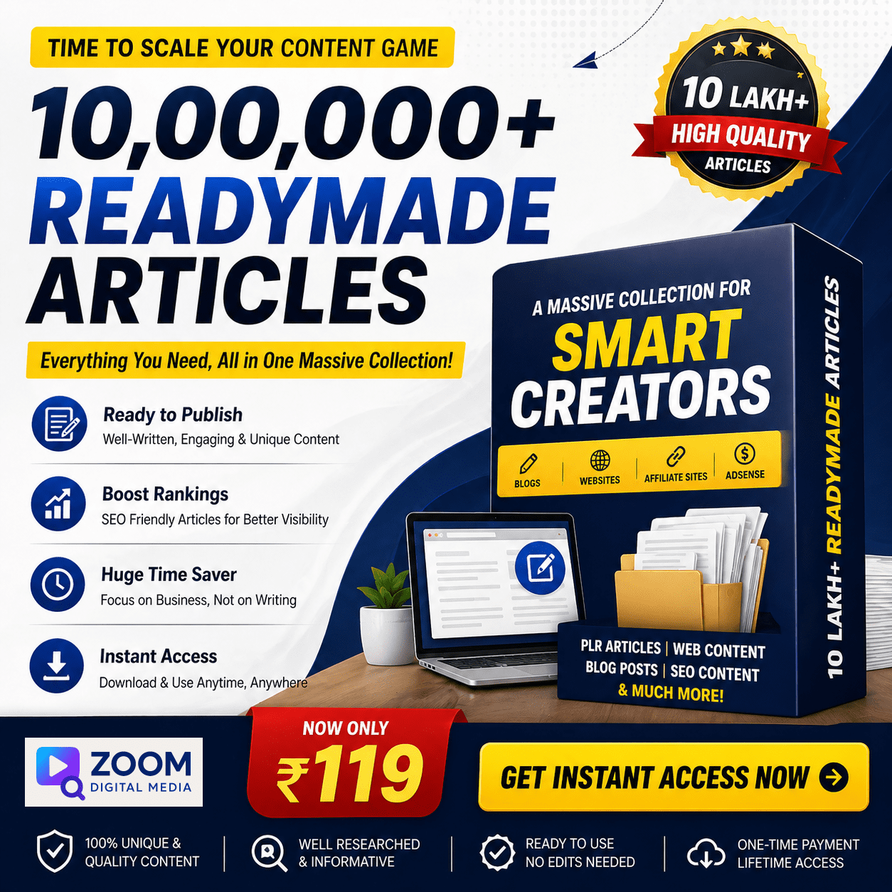10 Lacs+ Readymade Articles Collection