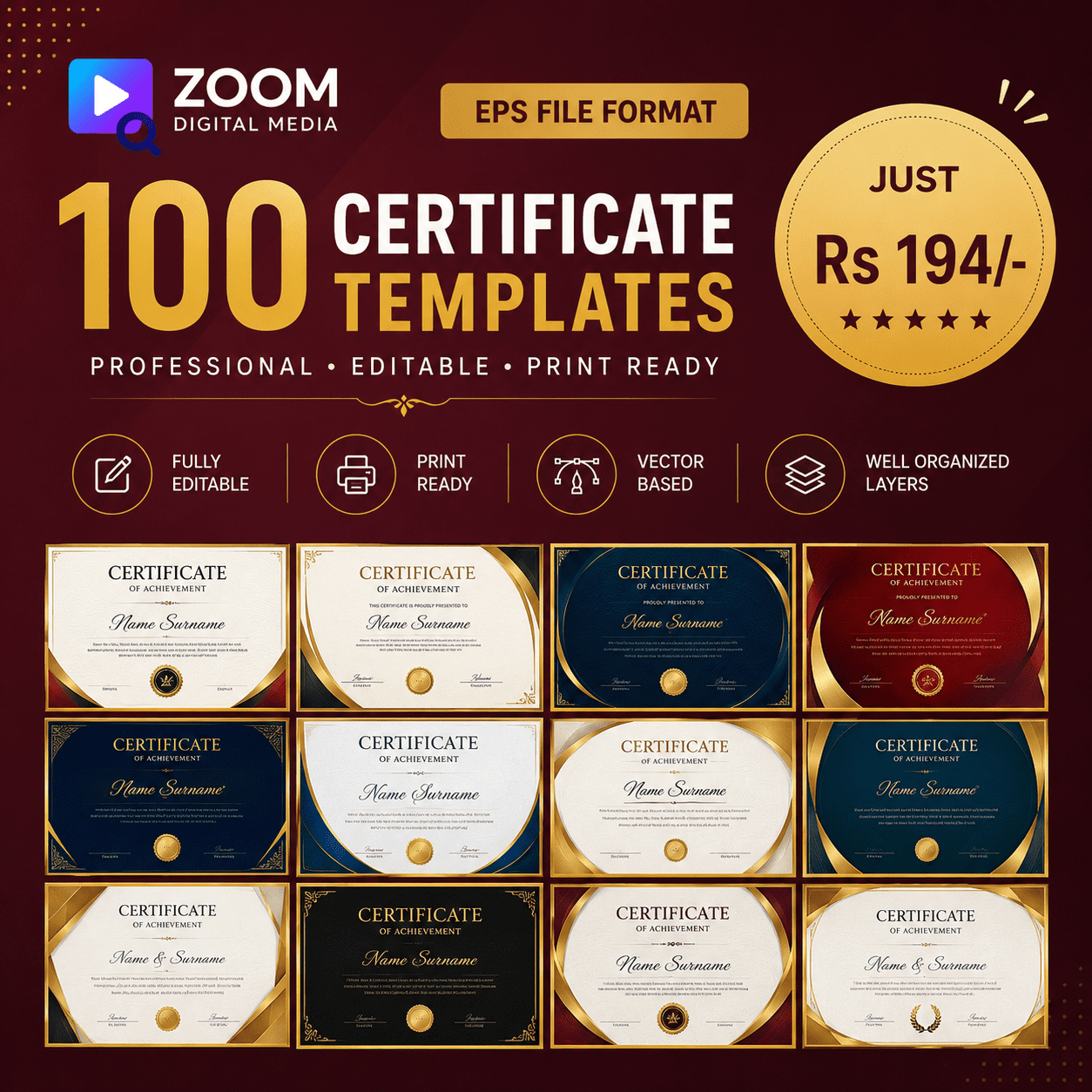 100 Certificate Design Templates