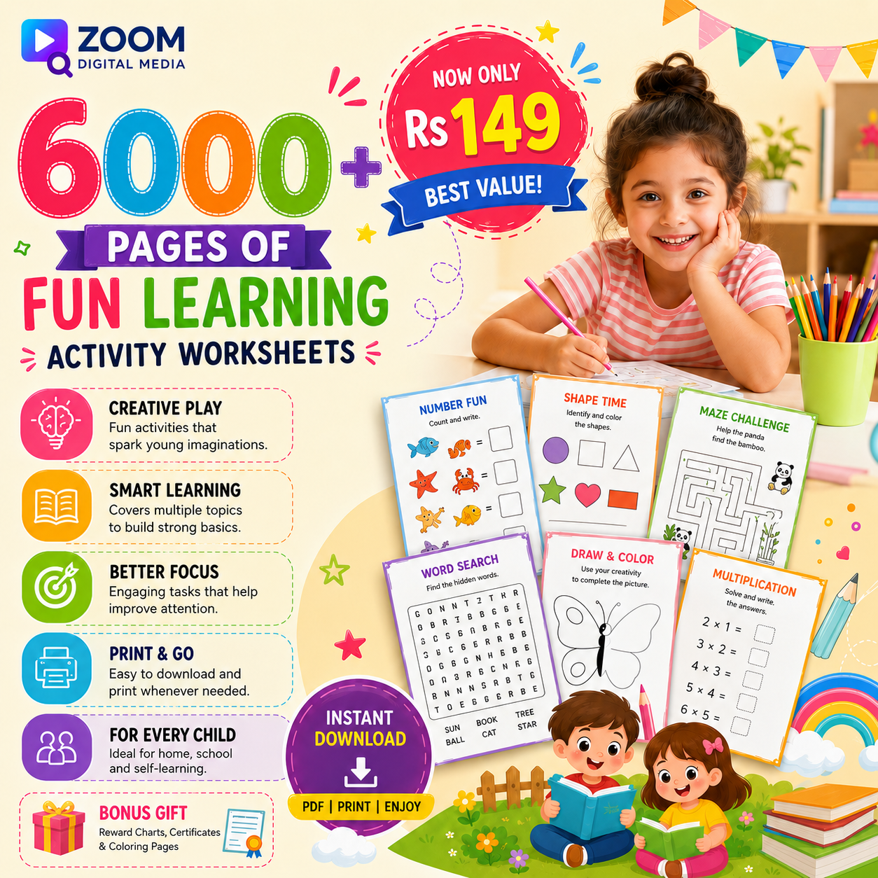 6000+ Kids Activity Printable Worksheets