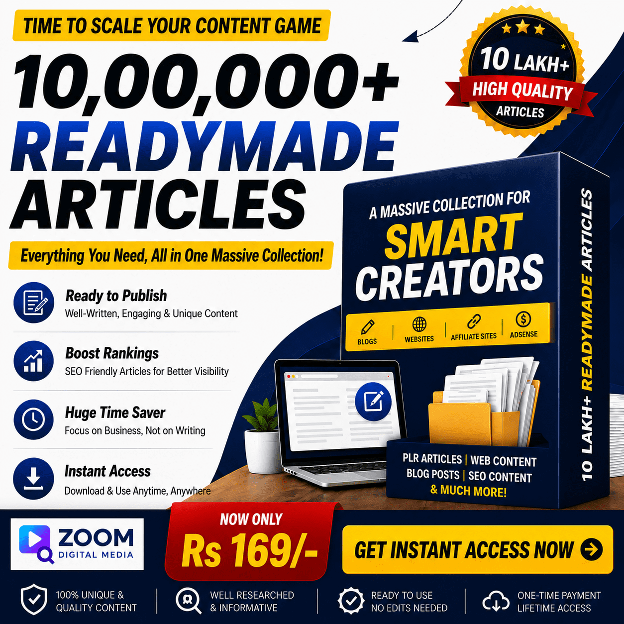 10 Lacs+ Readymade Articles Collection