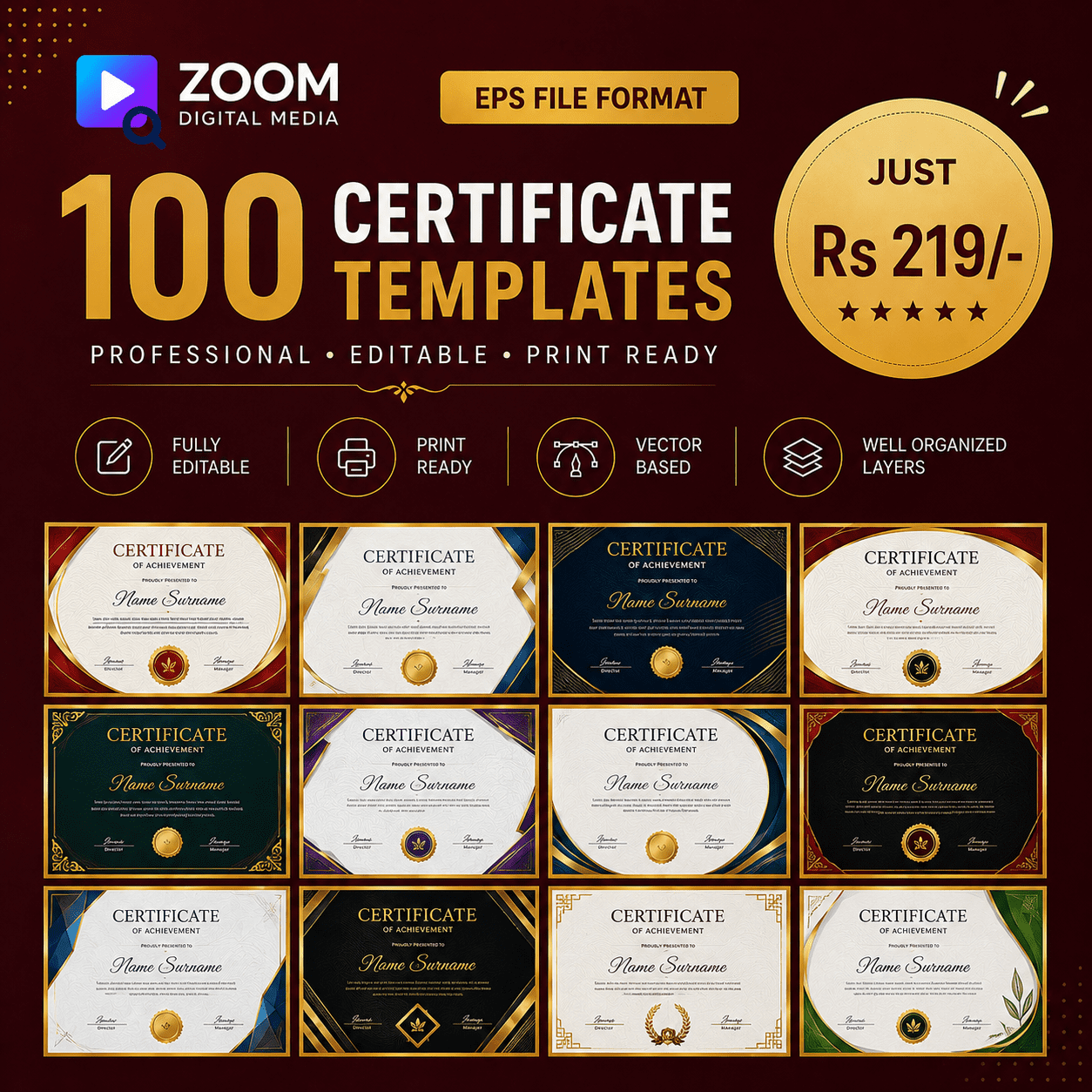 100 Certificate Design Templates